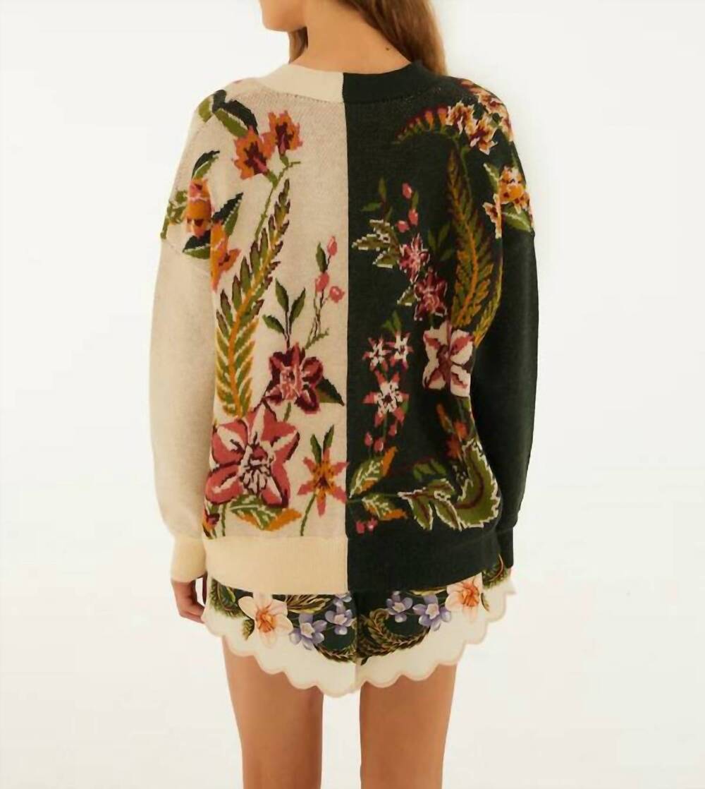 NEW FARM RIO long sleeves knit cardigan in nature sand - Picture 3 of 5
